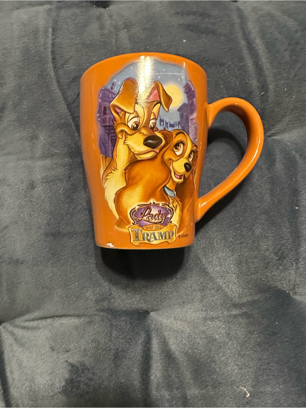 Disney Lady and the Tramp Orange Ceramic Mug